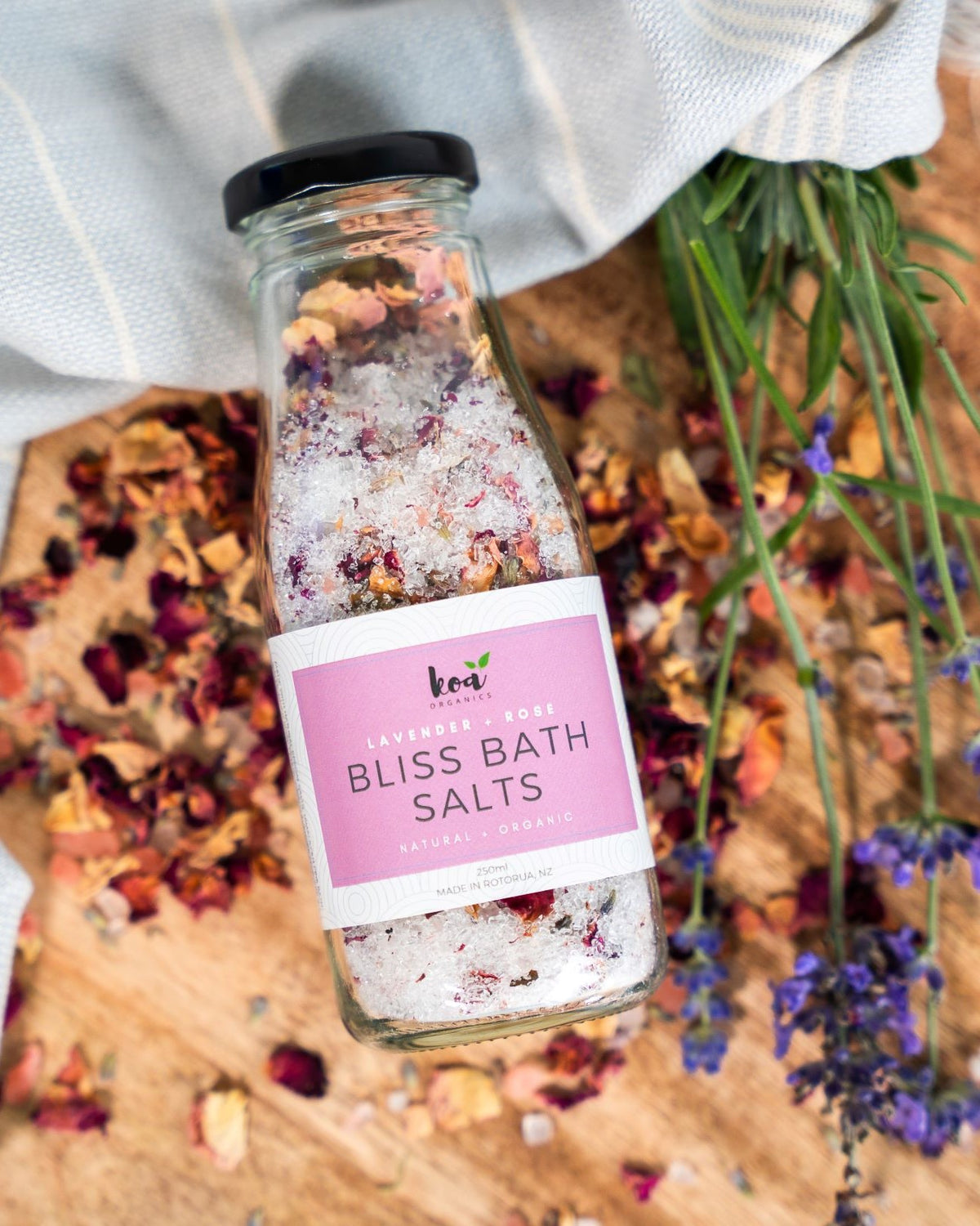 Koa Organics Bliss Bath Salts Lavender and Rose