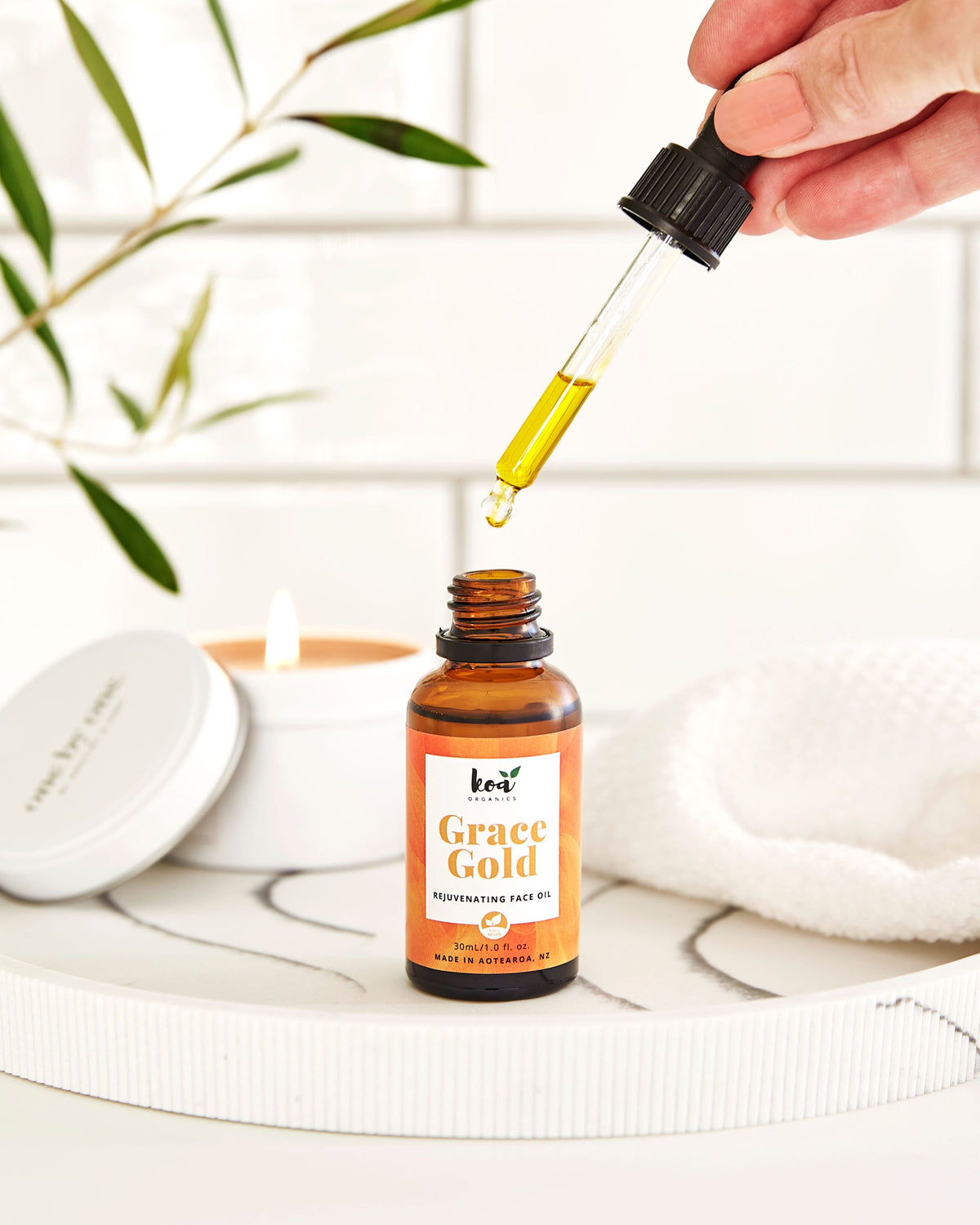 Grace Gold rejuvenating Face Oil from Koa Organics